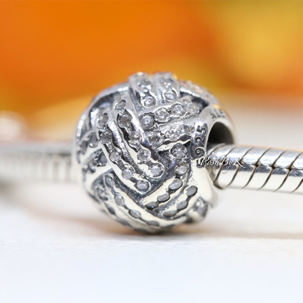 PANDORA  SPARKLING LOVE KNOT CHARM 791537CZ - Picture 4 of 4